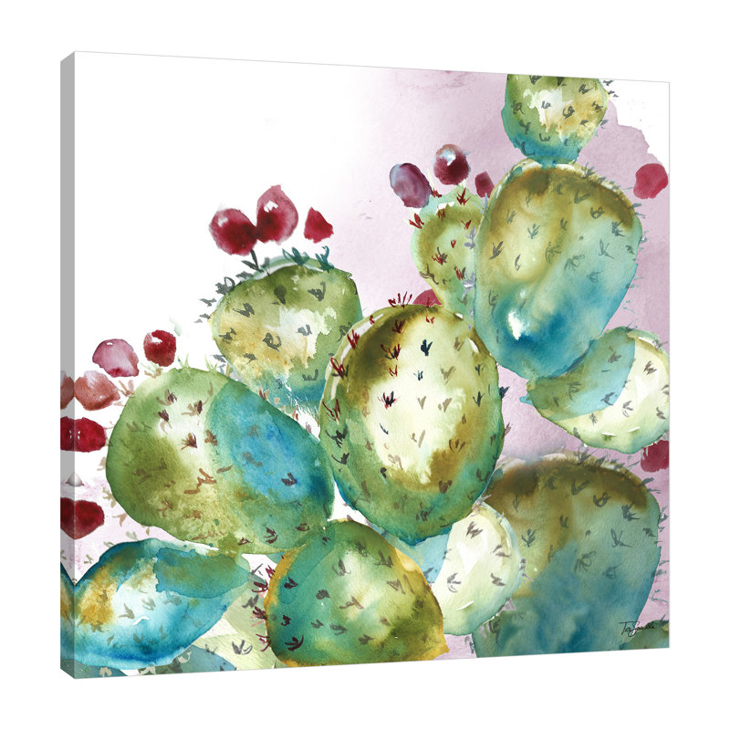 «Succulent Prickly Pear Cactus», reproduction sur toile tendue, H 24 po x l 24 po
