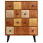Commode en bois d'acacia massif 23,6 po x 11,8 po x 29,5 po