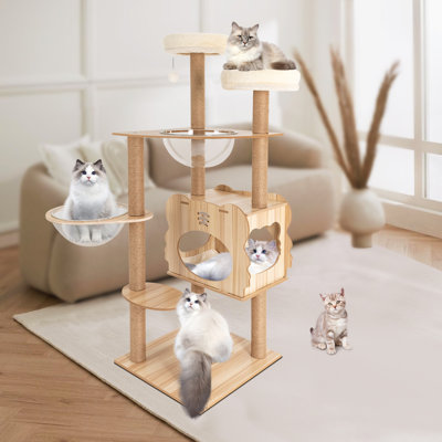 Tour pour arbre à chat moderne à plusieurs niveaux Dayane (capacité de 33 lb)
