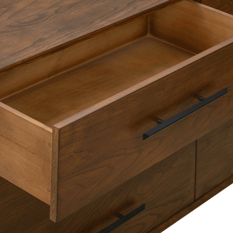  Emery Pecan 6 Drawer Dresser