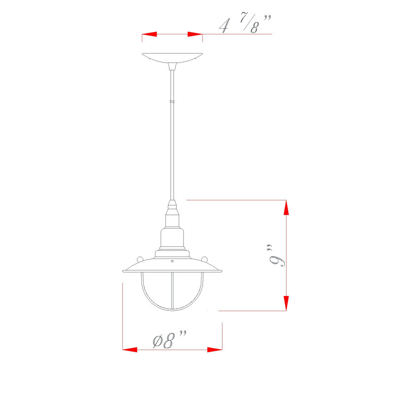 Luminaire suspendu conique à 1 lumière Tuckerman, Bronze foncé