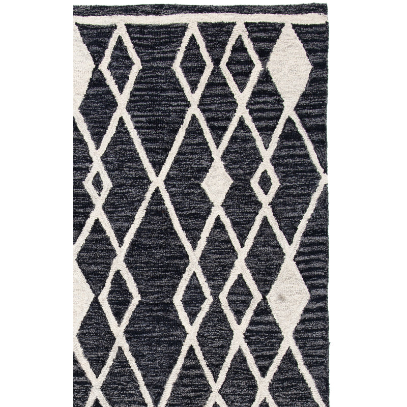 Tapis en laine touffeté à la main Vedika, Carré 5 pi