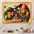 Impression dorée sur toile encadrée