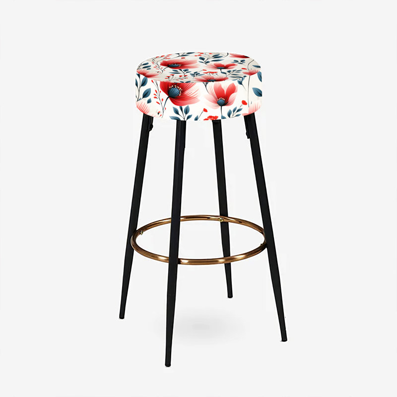 Ensemble de 2 tabourets de bar Red Coastal Elegance