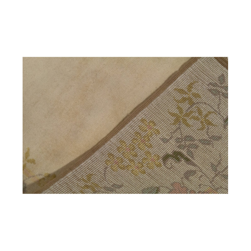 Tapis ivoire et ivoire noué à la main de haute qualité