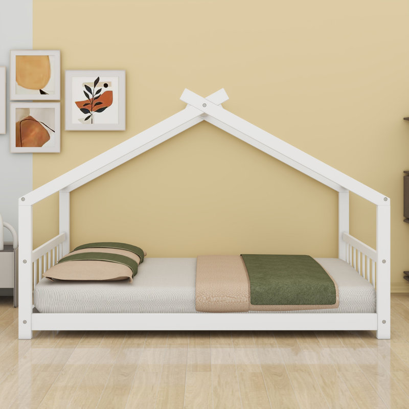 Lit en bois House House, Blanc, Lit double