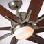 Ventilateur de plafond standard à DEL à 8 pales de 72 po Kenja avec commande murale et ensemble d'éclairage inclus-459741093