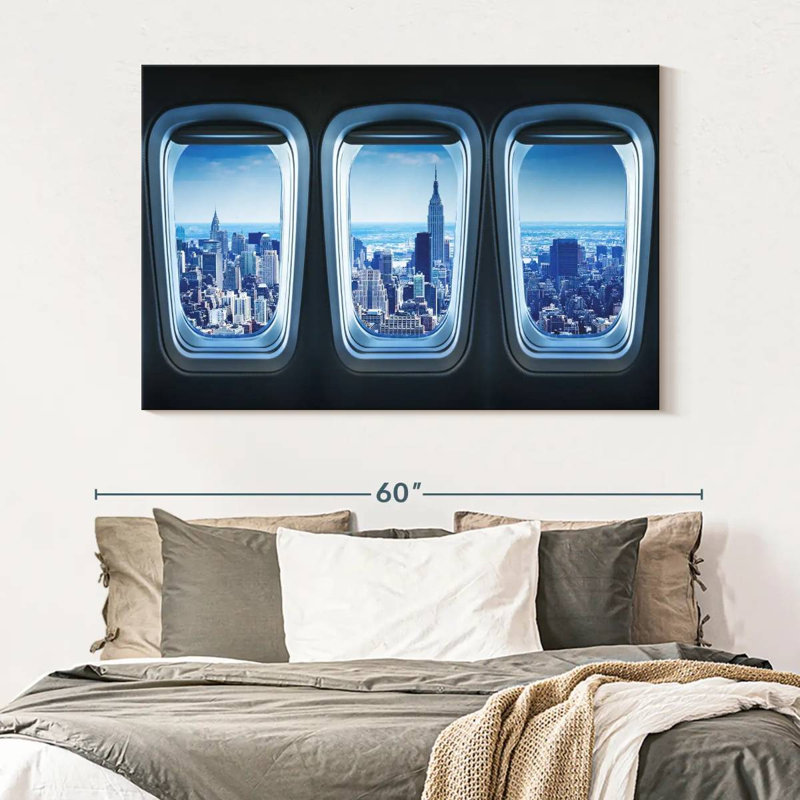 Mehar NY From Plane Window, 34" H x 51" W