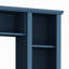 Ensemble de meuble mural Minimalist Entertainment avec pont pour téléviseur de 75 po ou moins, grand meuble télé avec tablettes réglables, grande console média moderne pour le salon, bleu
