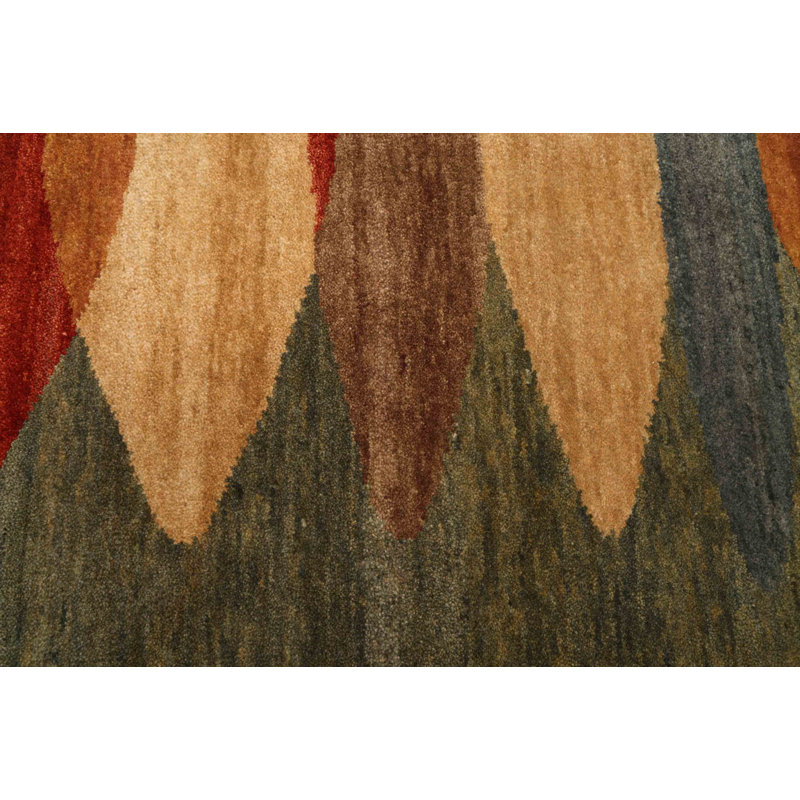 Tapis vert Peshawar Ziegler 5 pi 0 po x 6 pi 11 po