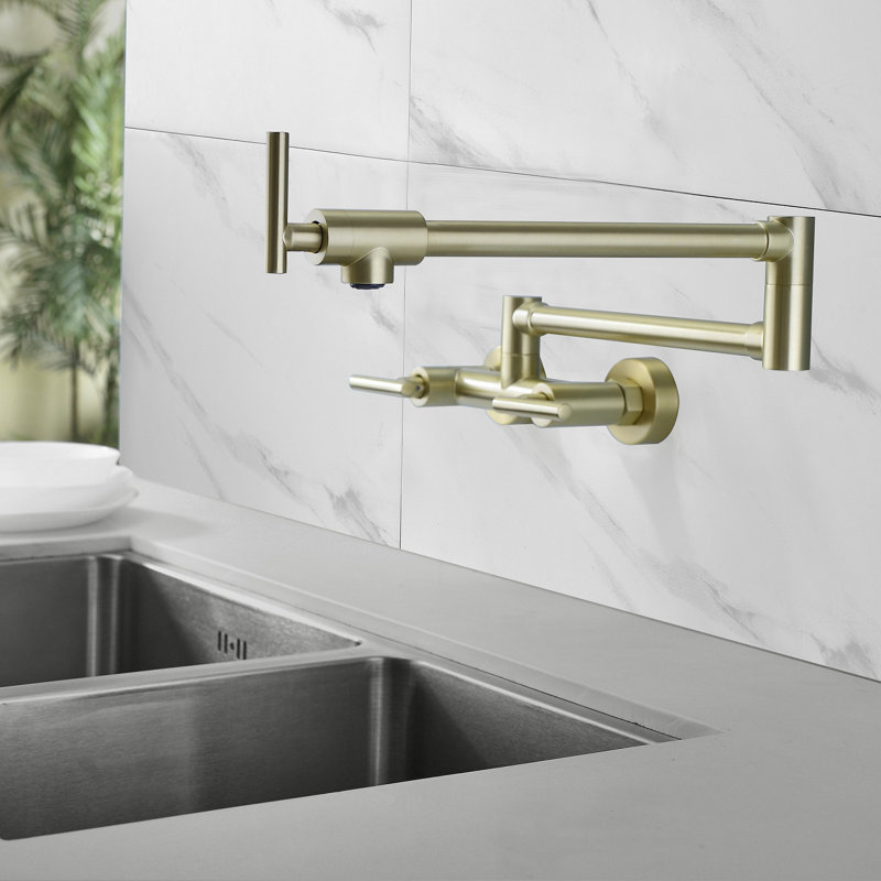WESTINUS Pull Out Kitchen Faucet, Brushed Gold