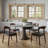 Luxury Gray Sintered Stone Round Dining Table Solid Wood Base For 4/6/8-1895086286