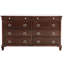 Mobilier de chambre à coucher classique Cappuccino - Unité de rangement robuste et ternie doublée de feutre