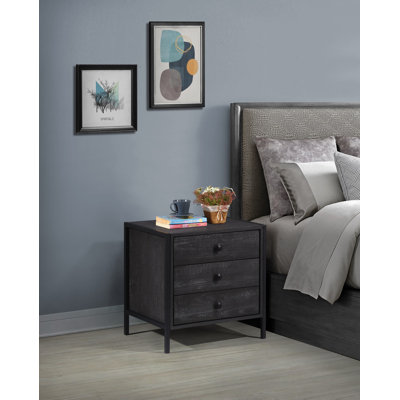 Harrold 53.8cm W Manufactured Wood Bedside Table