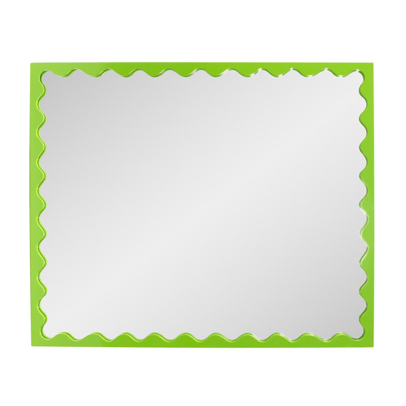 Ailee Rectangle Mirror, Mirrored Green