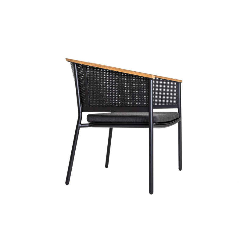 Riad Lounge Patio Teak with Cushions, Anthracite, Sooty