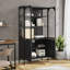 Mabe Highboard Black Glass and Steel
