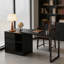 Bureau en coin réversible, bureau d'ordinateur en L avec rangement spacieux et conception flexible pour les espaces de travail modernes
