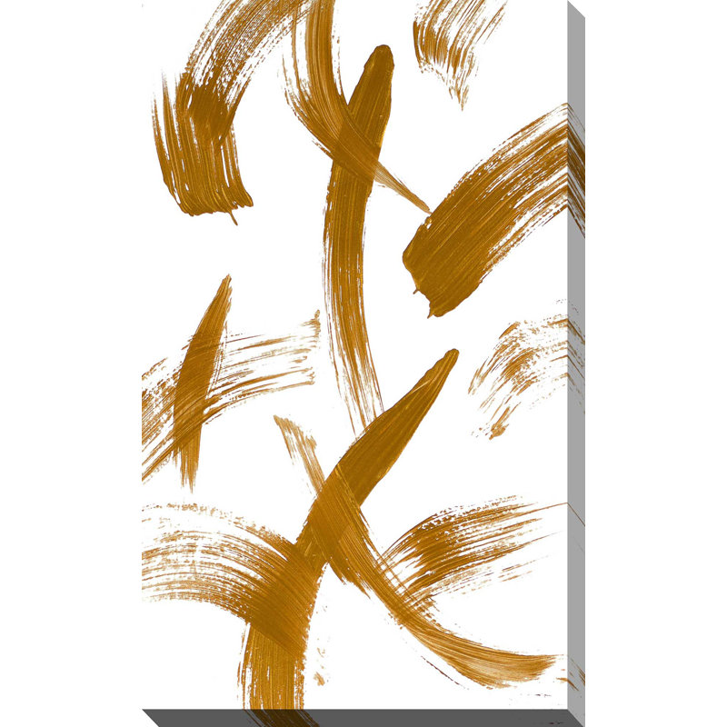 «Copper Strokes II», reproduction de peinture acrylique, H 30 po x l 18 po x P 1 po, Toile tendue
