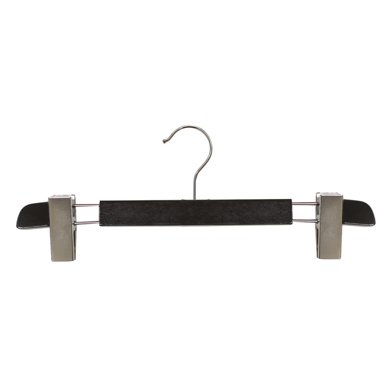 Cintre en bois pour jupe ou pantalons, Noir