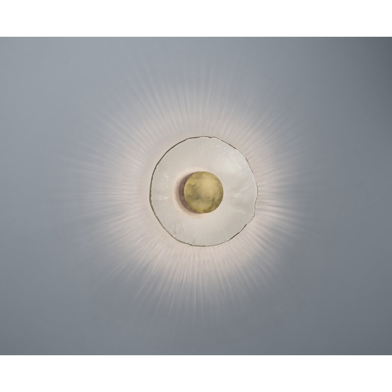Inviso LED Flush Mounted Sconce, Noyer / laiton tacheté, 2700
