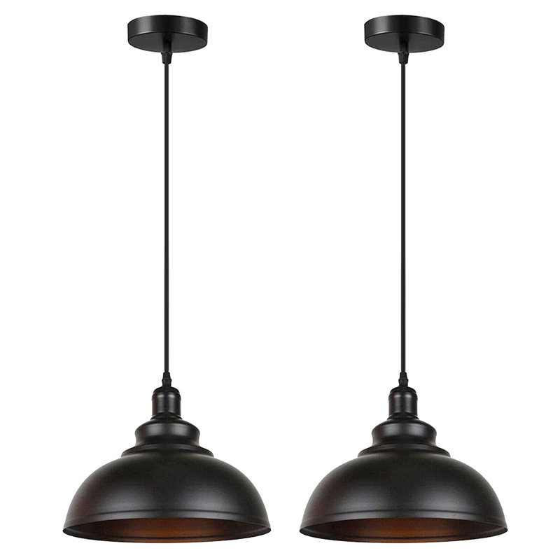 1 - Light Black Dome Pendant