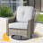 Demariea Outdoor Wicker 7 Person Seating Group With Fire Pit Table With Rocking And Swivel Chairs-1857061188