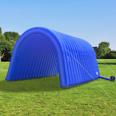 20×10×10 FT Blue Inflatable Sports Tunnel Entrance With Blower,Event Inflatable Tunnel Tent for Team Entries, Marketing Displays & Exhibitions