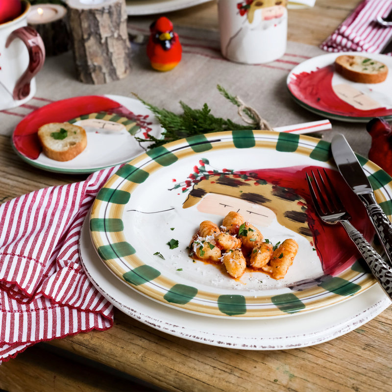Old St. Nick Handmade Earthenware Salad/Dessert Plate