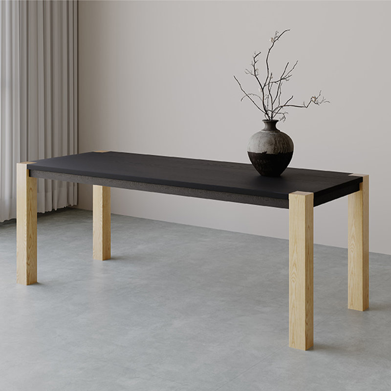 Table de salle à manger élégante et contrastée: design élégant et spacieux, H 29,53 po x L 78,74 po x l 31,5 po