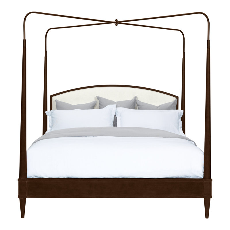Anderkit Upholstered Canopy Bed, Kempsey Sheepskin, Navajo