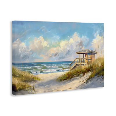 Toile de plage avec vue sur la plage, conception par LSR Design Studio
