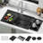 Delta Rivet™ Black Stainless Steel Undermount 16 Gauge Workstation Kitchen Sink Single Bowl in PVD Gunmetal Finish-81984664
