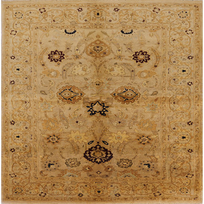 Tapis oriental brun clair Ghazaros
