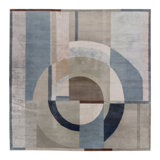 Mid Century Modern Handmade Wool Area Rug