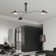 Three Arm Ceiling Lamp Pivoting Rotating Black Arm Shade Semi Flush Mount