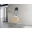Meuble-lavabo mural 24 po avec lavabo d'art en céramique et 1 porte à fermeture en douceur, contreplaqué