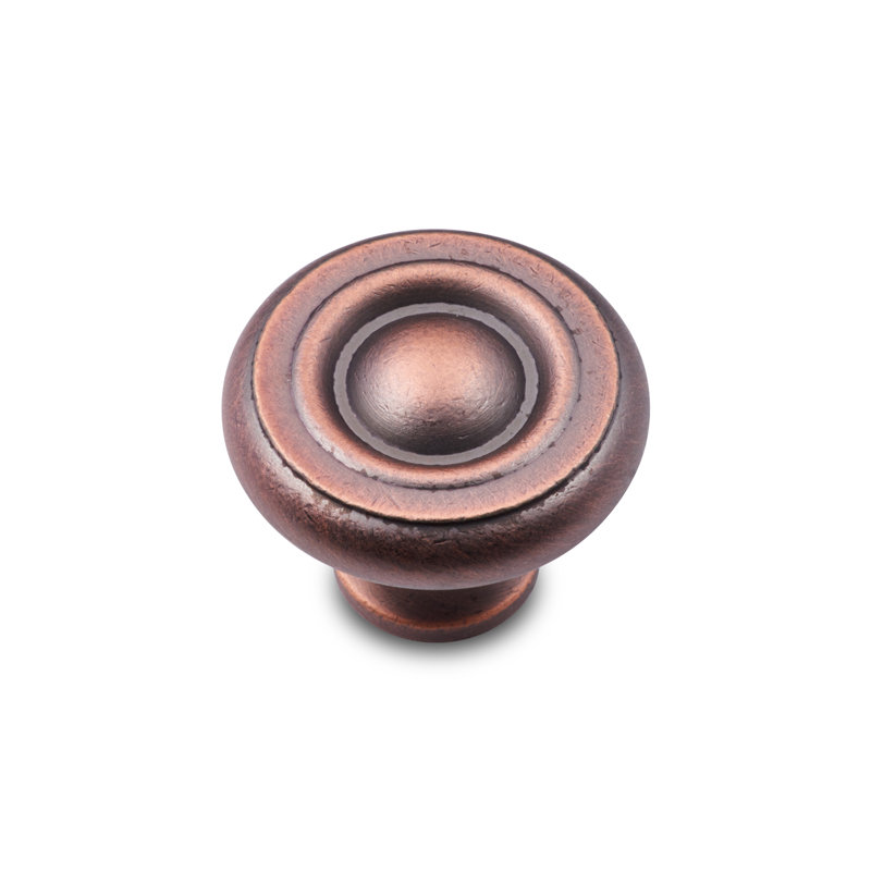 CK Series 1 1/2" Diameter Mushroom Knob, Distressed Copper, Small