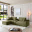 Canapé-lit avec repose-pieds mobile, aucun assemblage requis-451572829