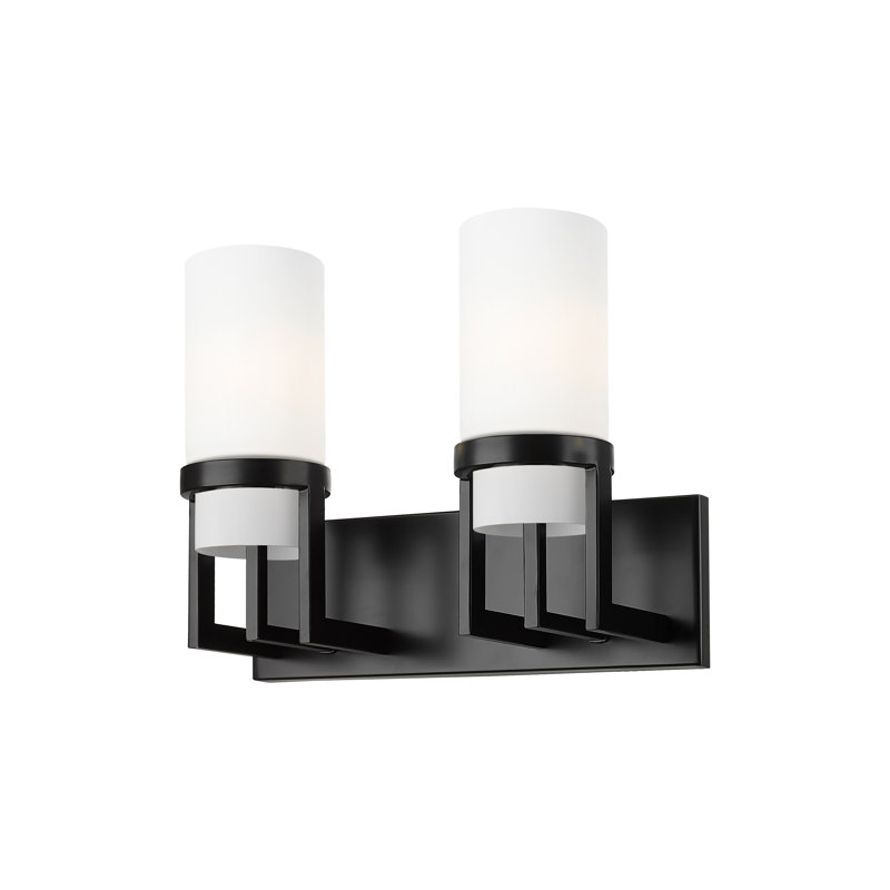 Éclairage pour meuble-lavabo mural 8 po Utopia, Blanc, Noir mat