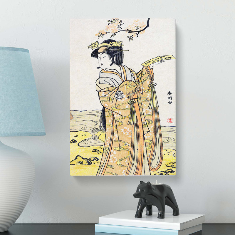 The Third Segawa Kikunojo by Katsukawa Shunko - Wrapped Canvas Painting, 60cm H x 40cm W x 3cm D