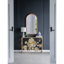 Console 39,5 "x 12" x 30,5 "dorée avec plateau en verre miroir, table d'entrée moderne pour vestibule de vestibule de salon