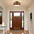 Kwong 4 - Light 20.47" Farmhouse Country Steel Drum Flush Mount Ceiling Light With Metal Shade For Kitchen, Hallway, Living Room, Bedroom, Dining Room-189472009-189472014