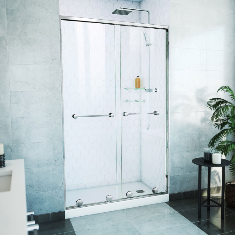 Harmony 44 - 48 in. W x 76 in. H Semi-Frameless Shower Door with ClearMax™ Technology