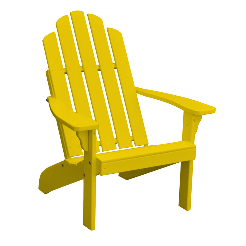 Chaise Adirondack en bois Urich, Jaune canari