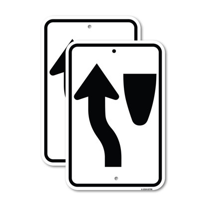 Traffic Sign Keep Left Symbol Aluminum Sign