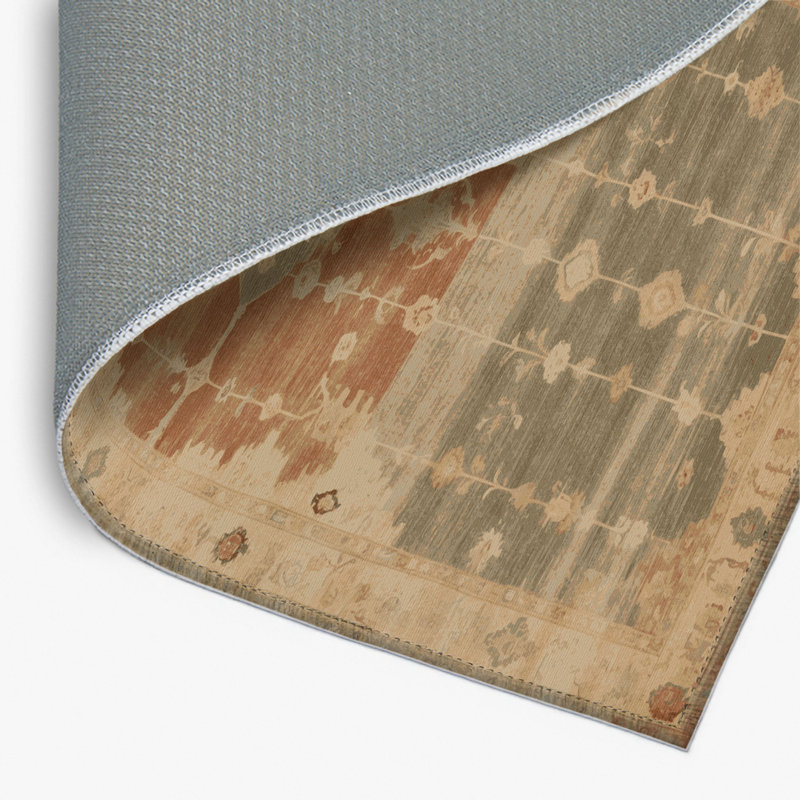 Tapis intérieur et extérieur brun Overdyed, Rectangulaire 2 pi x 3 pi