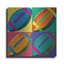 Art mural en métal luxueux «Ball Four Football C» par Wild Apple, 36 po x 36 po-2072639333