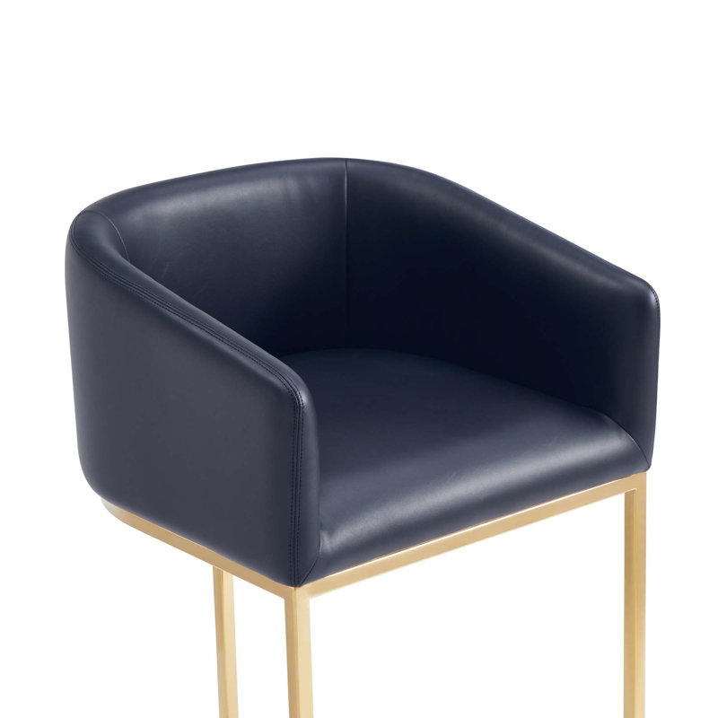 Tabouret de bar et de comptoir Louvre, Tabouret de comptoir (assise de 26 po de hauteur), Noir