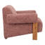 Chaise avec accoudoirs tissés en cuivre et brun 39 po et bois massif